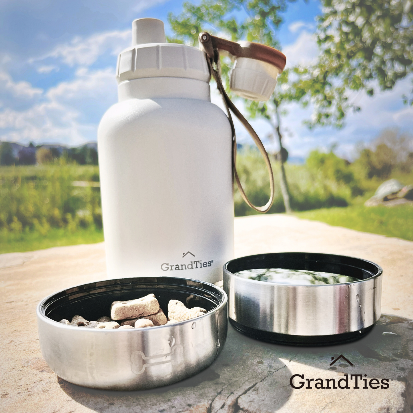 GRANDTIES グランタイズ ワイドマウスボトル& 2ペットボウル【1890ml】